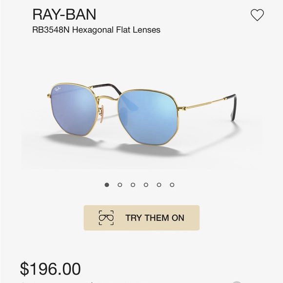 RAY-BAN Gold lenses with blue light flash mirror
RB3548N Hexagonal Flat Lenses - Picture 10 of 10